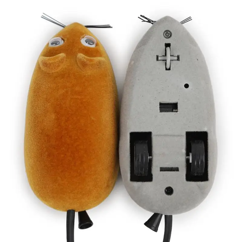 Color: Yellow, Size: M - RC Toy Wireless Winding Mechanism Mouse Cat Toy For Cat Dog Pet Trick Playing Toy Plush Rat Mechanical Motion Rats Dropshipping