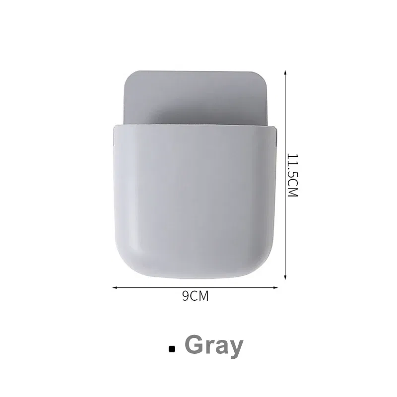 Color: Blue - White Wall Hanging Storage Box Household Living Room Conditioner Remote Control Bedside Phone Storage Holder Organizer Box Shelf