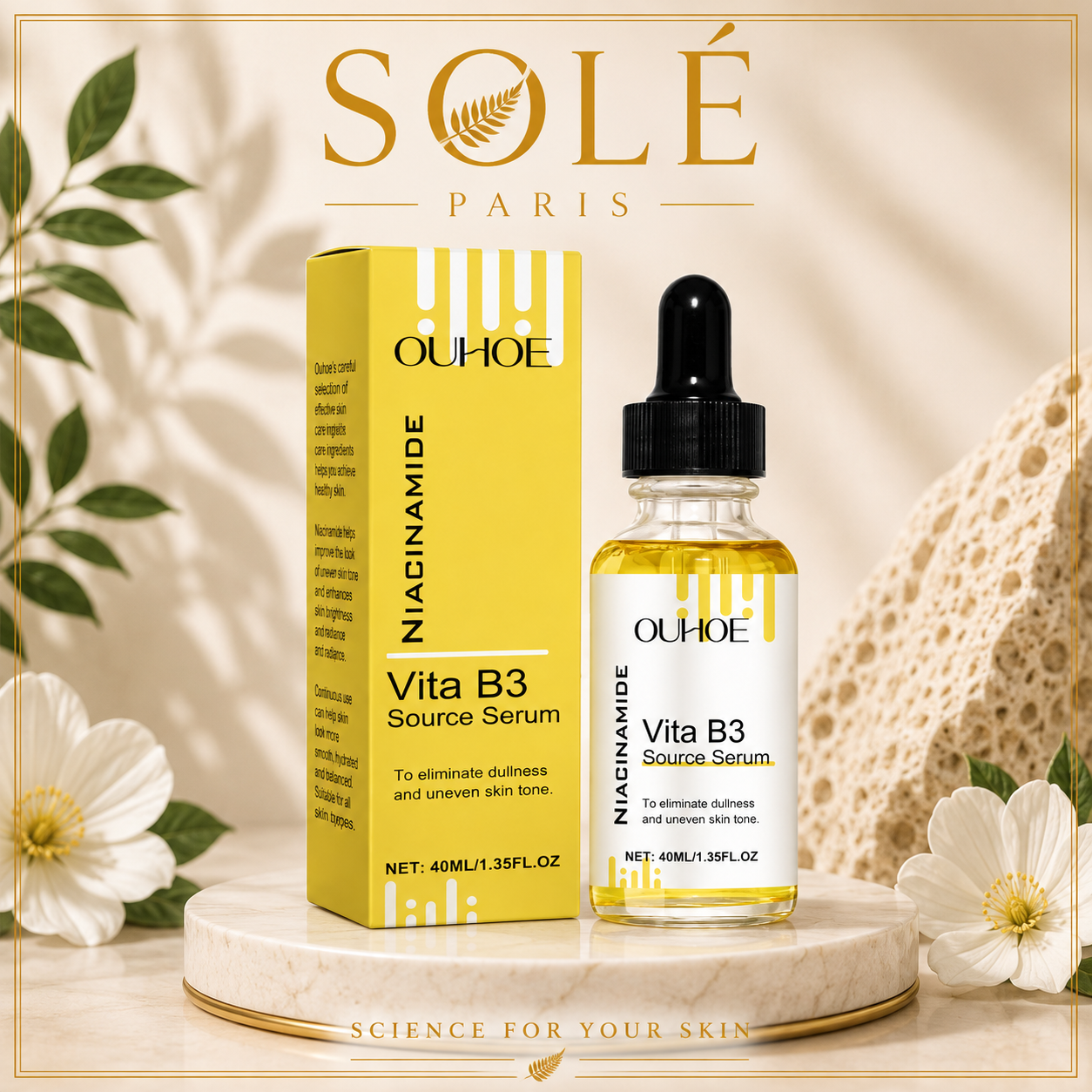 OUHOE Niacinamide Vitamin B3 Facial Serum