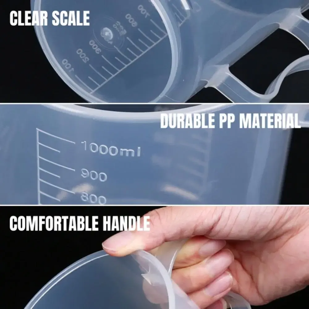 Color: Brown, Ships From: CHINA - Clear Plastic Graduated Measuring Cupws Househould Portable Baking Beaker Liquid Measure Jug Transparent Cup Container