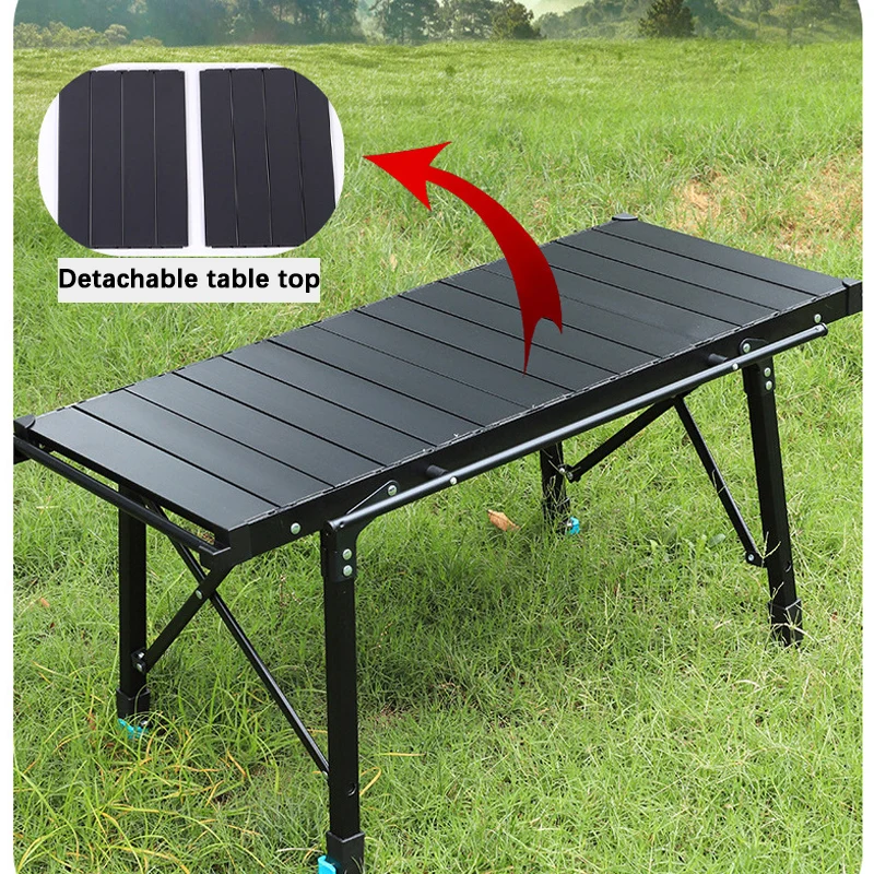 Color: Buff, Ships From: CHINA - Multi-Functional IGT Table Camping Stove Table Extendable Wood Desktop Table Outdoor Cooking Equipment Foldable Portable