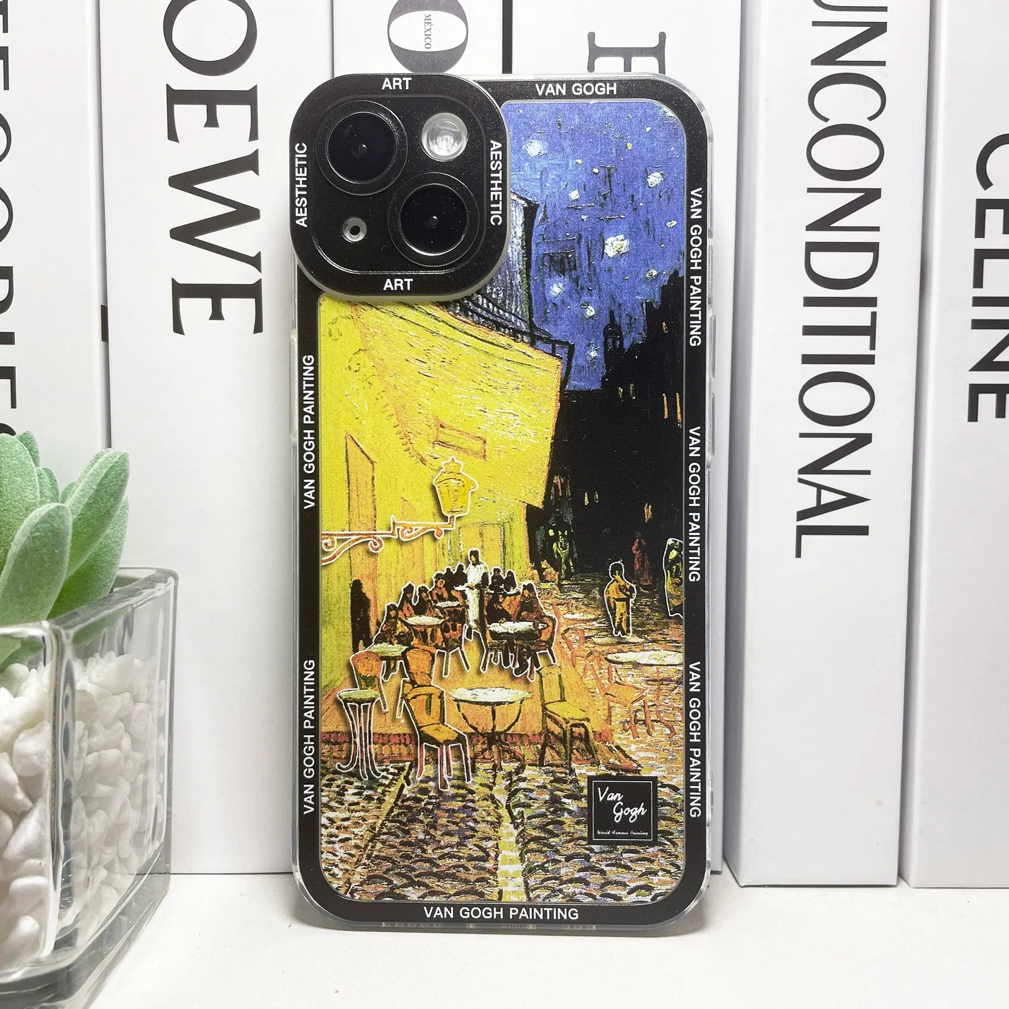 Color: black, Material: POLYESTER - Van Gogh Art Aesthetic Phone Case For iPhone 16 15 14 13 12 11 Pro Max Mini XS X XR SE 8 7 Plus Sunflowers The Starry Night