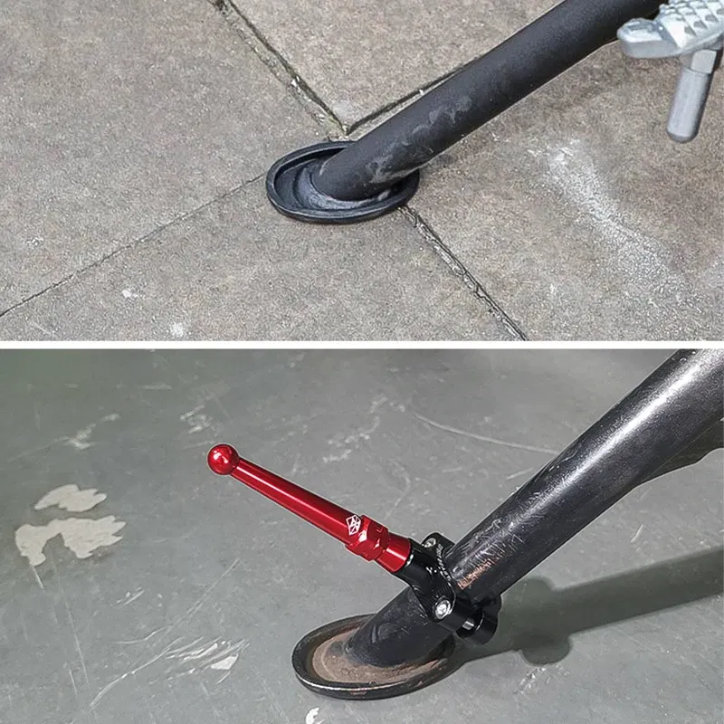Color: Black - Anti-kicking Extension Rod for Refitting Motorcycle Temple Stand for Kawasaki Ninja400 Z400 19-23mm in Diameter
