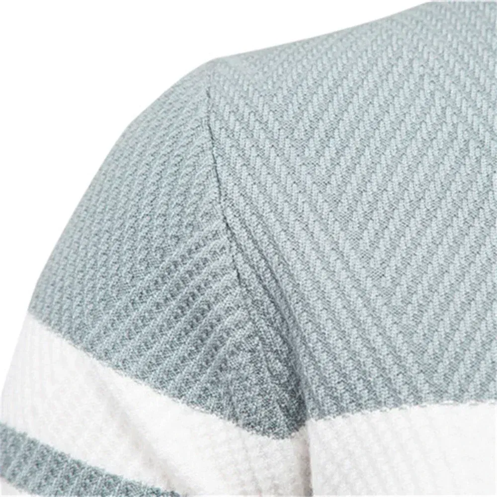 Color: Dark Grey, Size: S - Embroidered LONSDALE Mens Boys Winter Stripe Sweater Thick Warm Pullovers Men's O-neck Basic Casual Slim Comfortable Sweaters