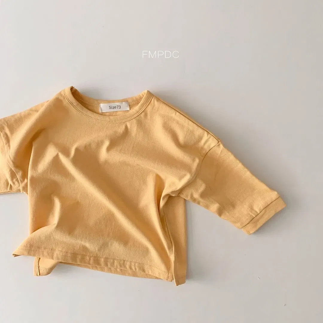 Color: Pink, Kid Size: 6M - Korea Baby Tee 2023 Baby Autumn Clothes Basic Soft Bottoming Shirt Toddler Girl Clothes T-shirts Baby Boys Clothes Tank Tops New