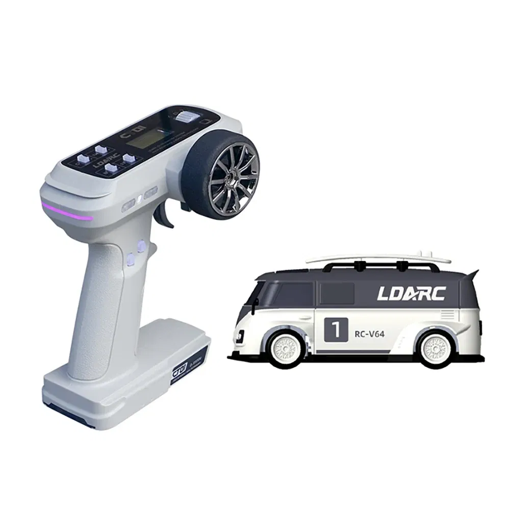 Color: GRAY - LDARC V64 1/64 MINI RC Simulated Electric Remote Control Model Car Tabletop Bus Vehicle RTR 2.4GHz Adults Children's Toys