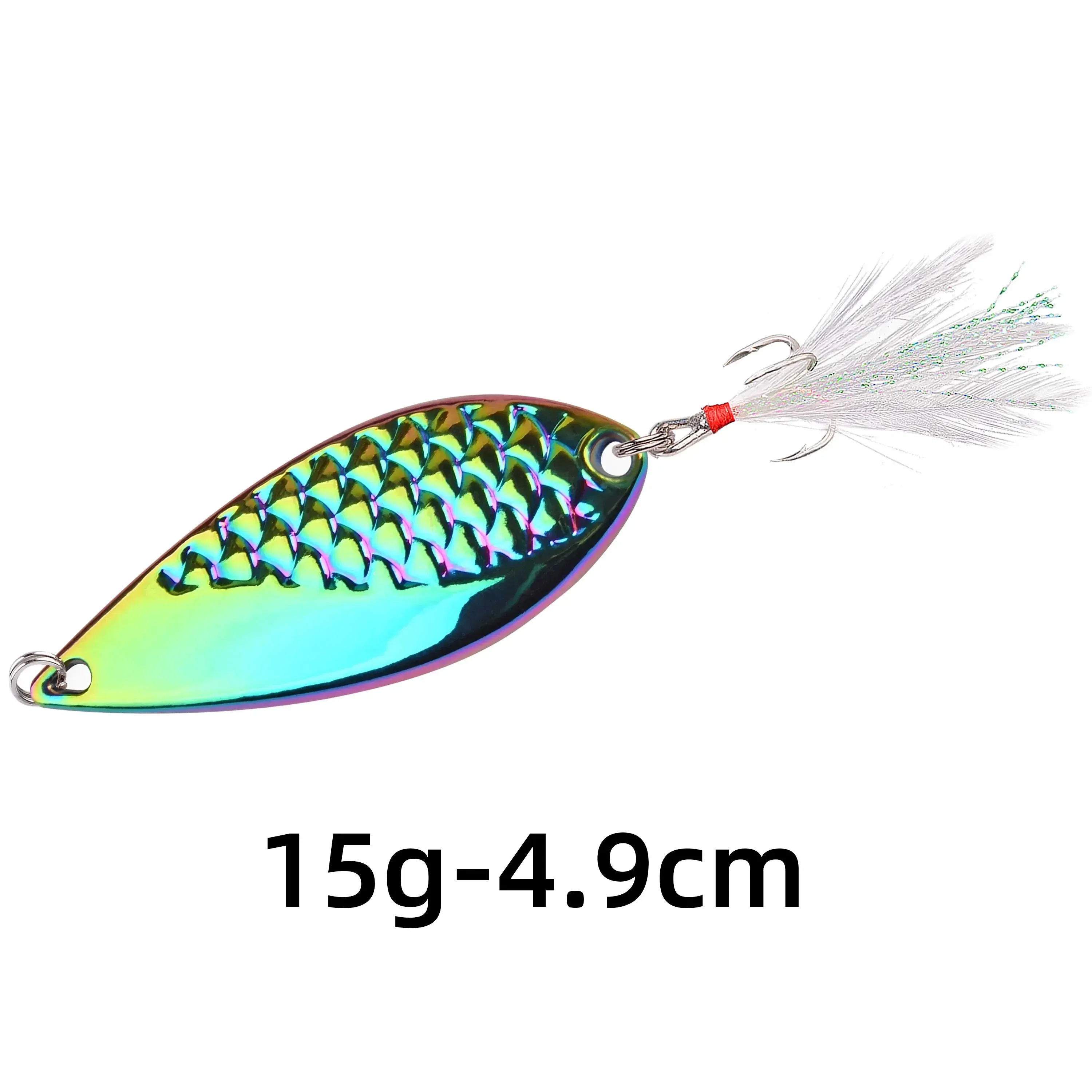 Color: GRAY - Metal Spoon Sequin Fishing Lure 2.5g 3.5g 5g 7g 10g 15g 20g Pesca Leech Jig Wobbler Crankbaits for Fly Fishing Hard Baits Lures