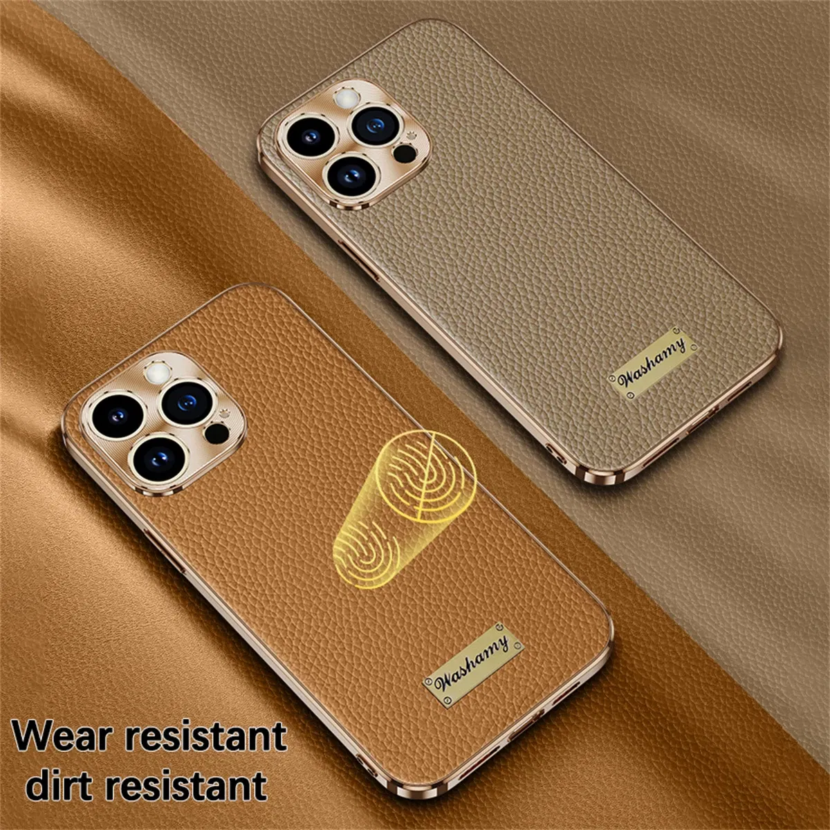 Color: Blue, Compatible-Phone Models: For iPhone 15 - Luxury Genuine Leather Phone Case For iPhone 15 14 13 Pro Max Plating Soft Silicone Frame Shockproof Cover For iPhone 16 Pro Max