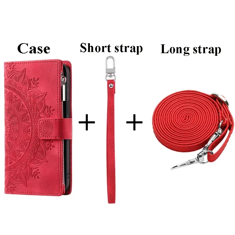 Color: PEACOCK BLUE, Material: Vinyl - S24 Ultra S23 Plus S 22 CrossBody Strap Zipper Wallet Case for Samsung Galaxy S22 S23 FE S21 S20 23 24 Ultra Note 20 Book Cover