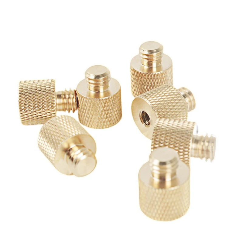 Color: Blue - Camera Screw Conversion Nut 5/8 To 3/8 To 1/4 Inch Adapter Mount For DSLR Tripod Monopod Quick Release Plate Stands Camera Acc