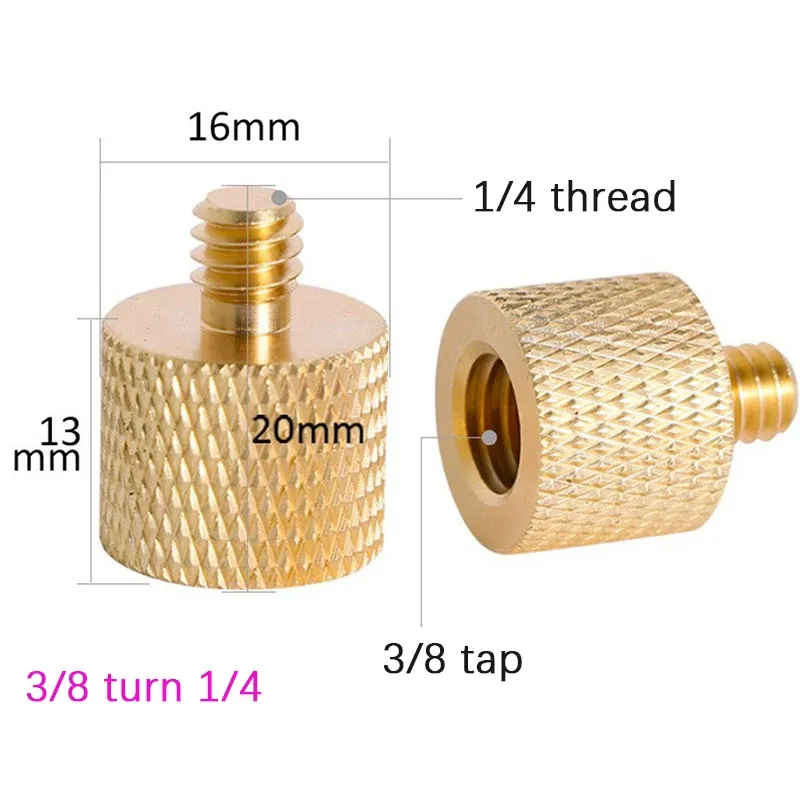 Color: Blue - Camera Screw Conversion Nut 5/8 To 3/8 To 1/4 Inch Adapter Mount For DSLR Tripod Monopod Quick Release Plate Stands Camera Acc