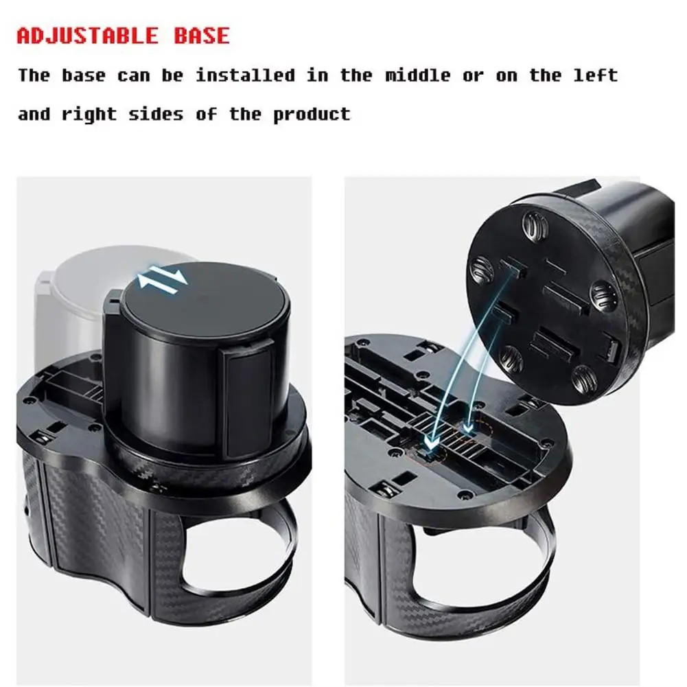 Color Name: black, Ships From: CHINA - 2 In 1 Design Drinks Holders Car Cup Holder Expander With Upgraded Fixed Base Detachable Drink Can Bottle Stand Bekerhouder Auto
