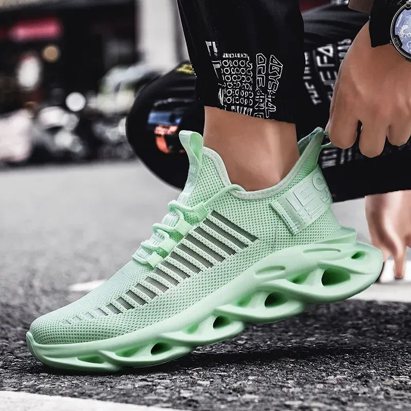 Color: Beige, Shoe Size: 36 - Men Casual Shoes 2023 Summer New Breathable Versatile Lightweight Running Shockproof Men Sports Shoes Thick Sole Walking Gym