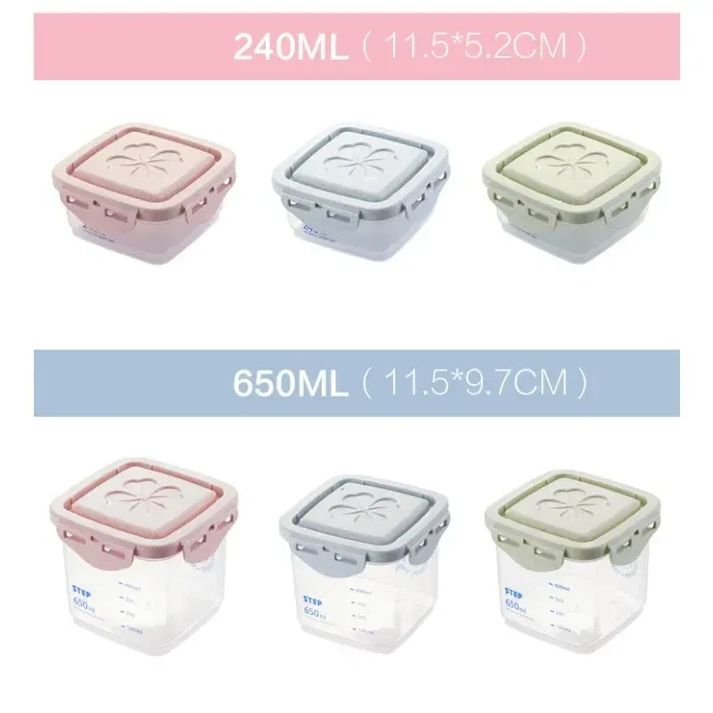 Color: Sky blue - WBBOOMING Healthy Plastic Box Food Storage Box Storage Tank Airtight Plastic Containers Sealed Cans For Coarse Cereals Grains