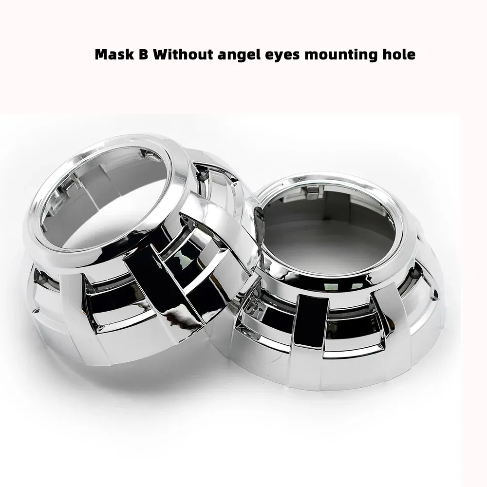 Color: Ivory - SANVI 2.5INCHES 3INCHES BI XENON/LED Projector lens mask  shrouds Car light accessories