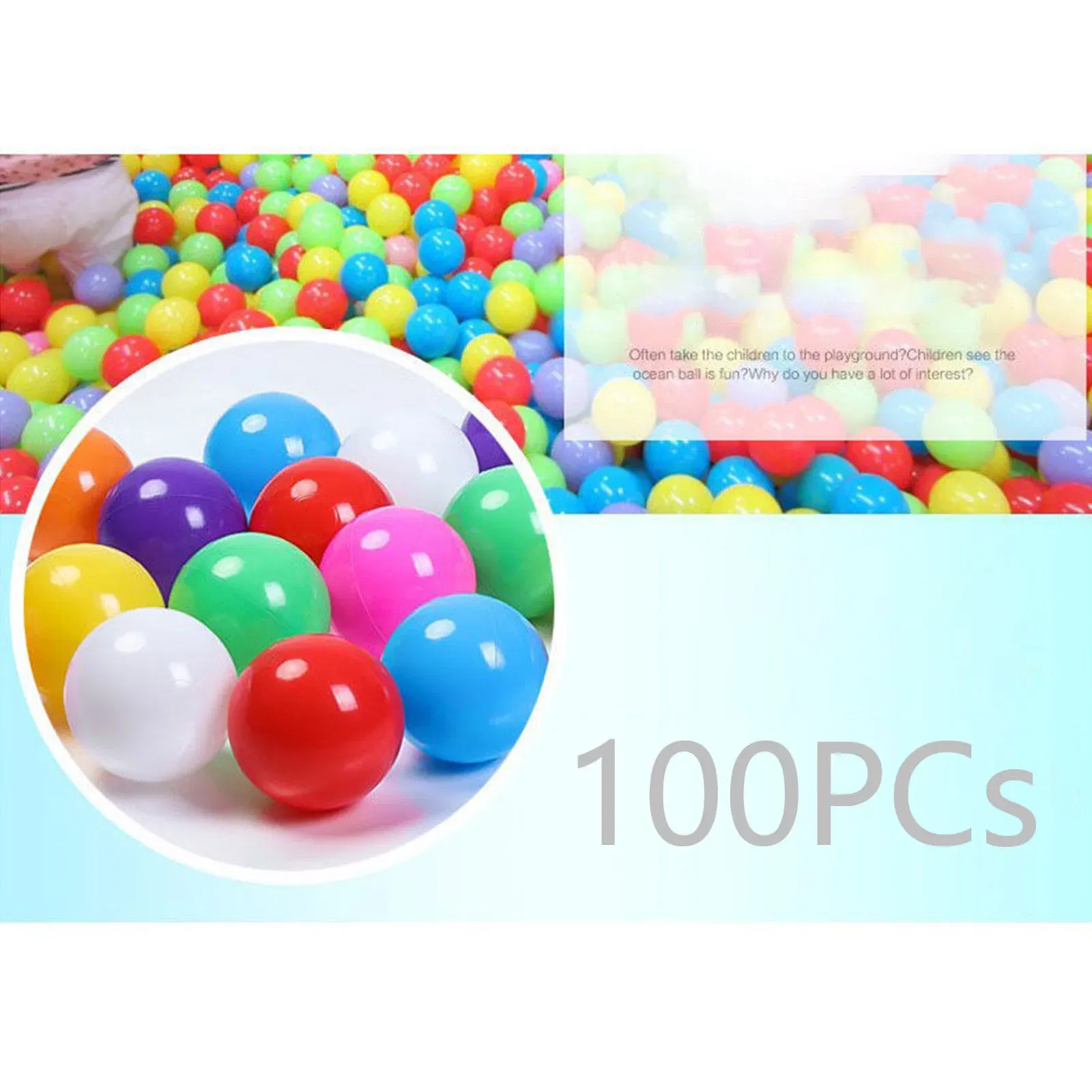 Color: WHITE - Outdoor Sport Ball Eco-Friendly Water Pool Ocean Wave Ball 50/100pcs 5.5cm Stress Air Ball Funny Toys for Children Kid Ballenbak