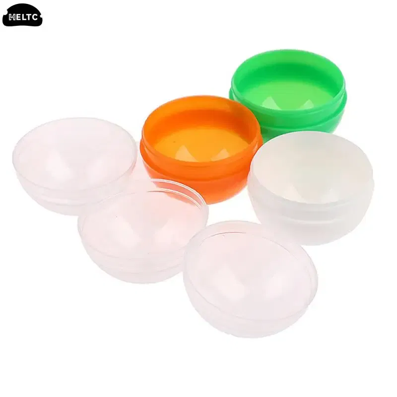 Color: Fluorescence Yellow - 50pc Mini 28/32MM Clear Transparency Plastic Capsule Toy Surprise Ball Tiny Container Making Things Model Gashapon toy Random