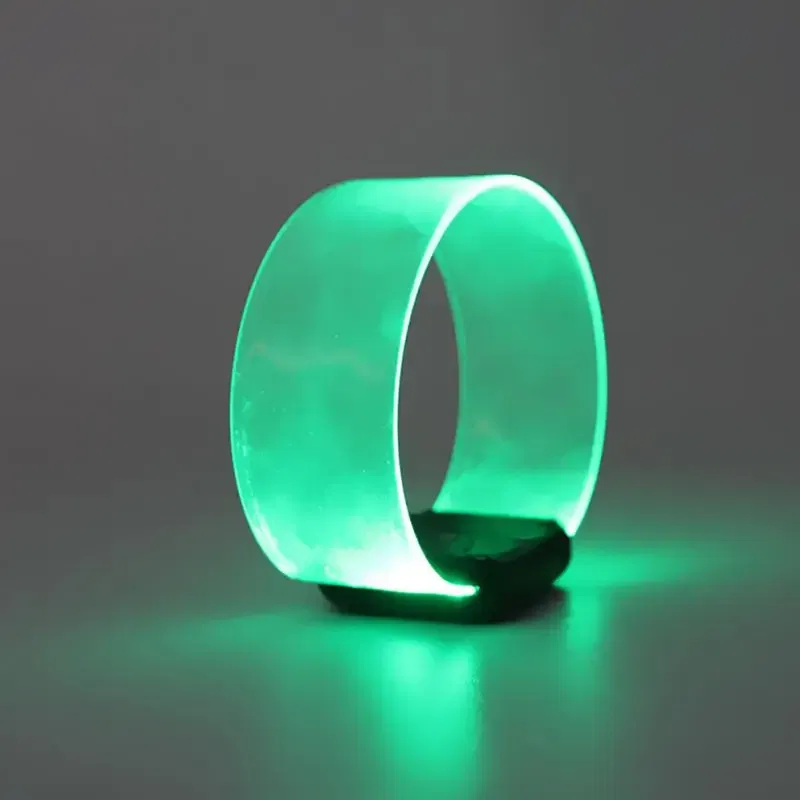 Color: Olive, Size: L, Ships From: CHINA - LED Light Bracelet Silicone Sound Controlled Led Light-emitting Bracelet Light Band Entertainment Party Wristband Halloween Belt