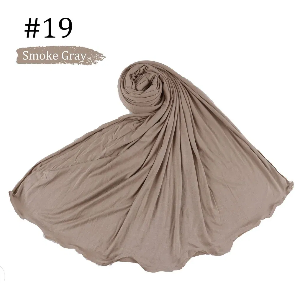 Color: Cyan - 180X85cm Muslim Women Jersey Hijab Scarf Cotton Stretchy Premium Jersey HIjabs Soft Material Big Large Size Jersey Scarves