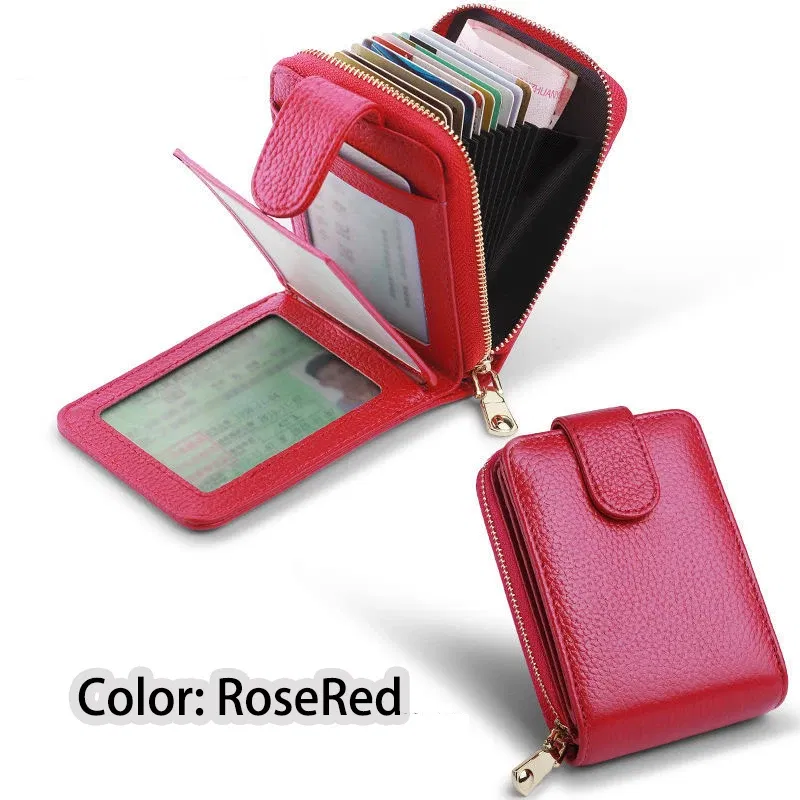 Color: Navy Blue, Ships From: CHINA - Genuine Leather Driver's License ID Card Holder Wallet Male and Female Credit Card Bag Large Capacity Card Case ID Bag