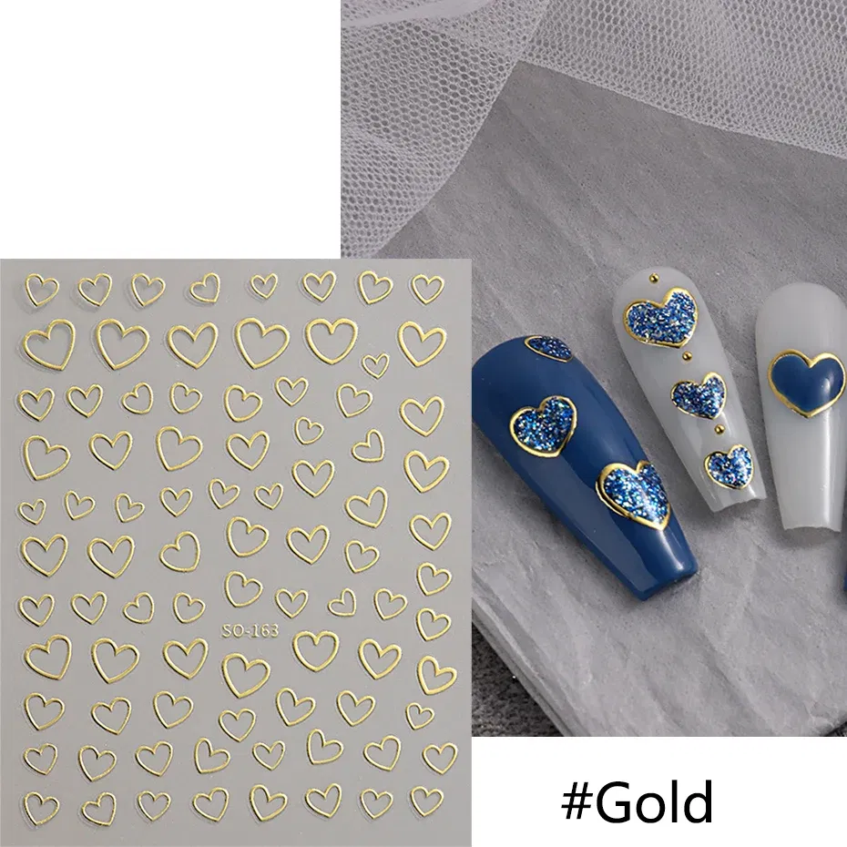 Color: plum - Sliver Stars Nails Stickers 3D Bronzing Laser White Cross Starlight Glossychic Y2k Stylish Adhesive Manicure Decorations SO-167