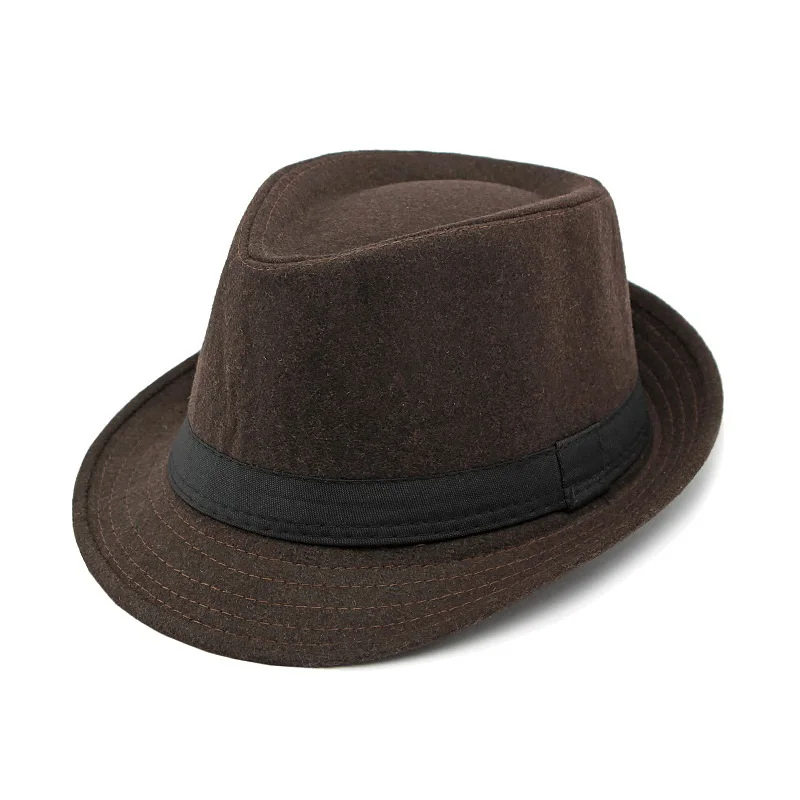 Color: Brown - Spring Summer Men's Hats Fedoras Top Jazz Hat Bucket Bowler Hats Chapeau Hats Fedora Hat Women Black Hat Wedding Hat Caps