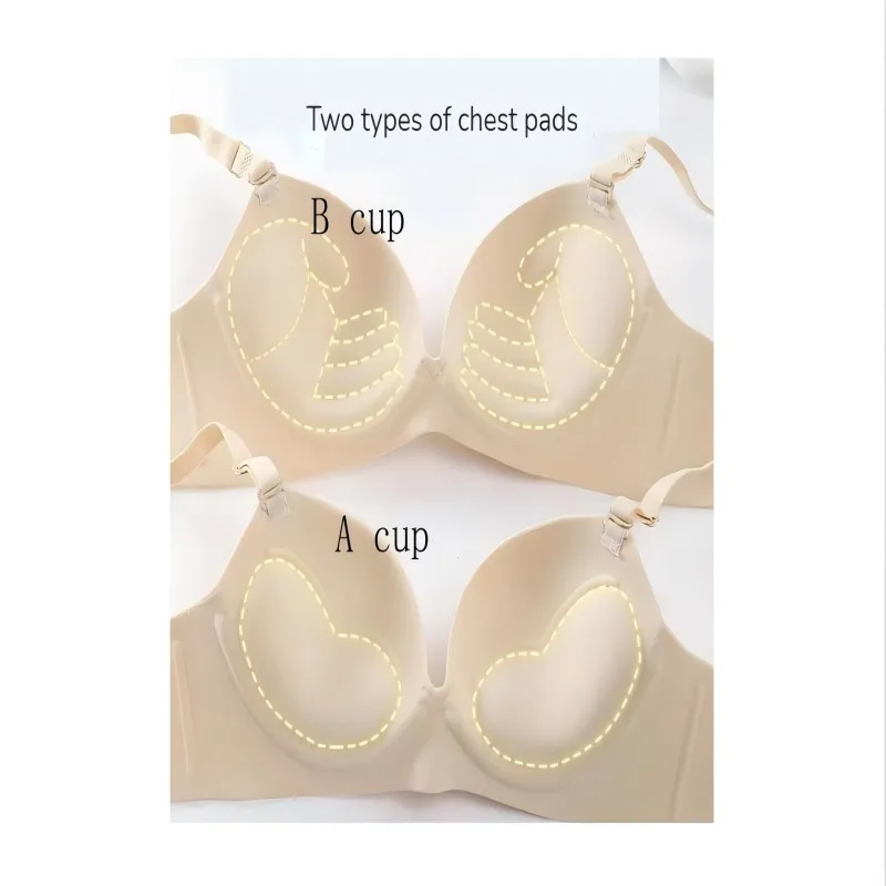 Color: Red, Bands Size: 38, Cup Size: A - Women Seamless Bra Sexy Push Up Bralette No Wire Girls Students Breathable Lingerie Fashion 3/4 Cup Wireless Female Lingerie