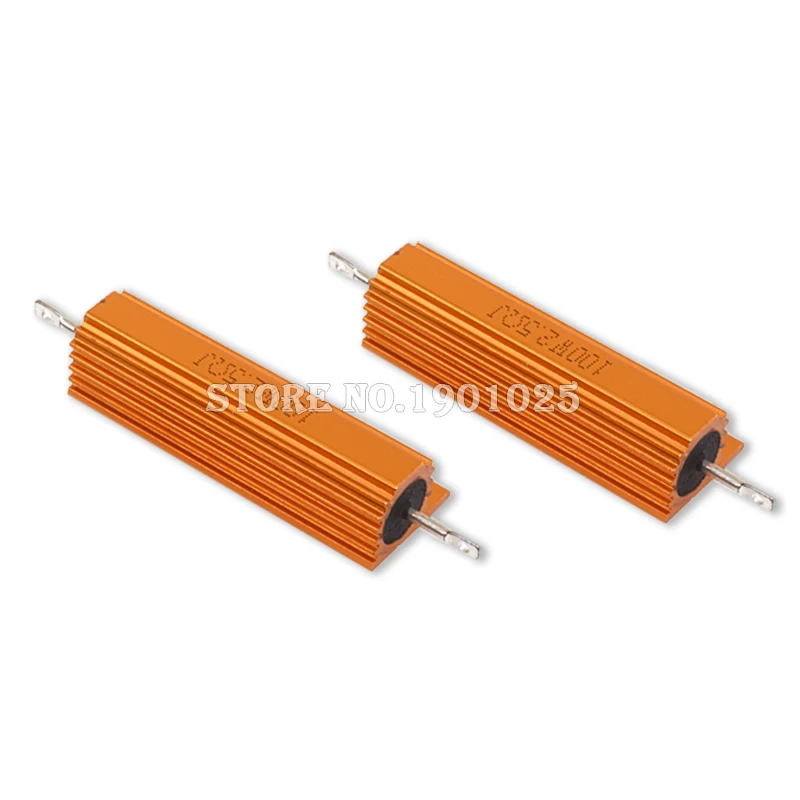 Resistance: 6.2R - New RX24 Aluminum Power Metal Shell Case Wirewound Resistor BXV 50W 100W 0.01R ~ 100K 1 6 8 10 20 200 500 1K 10K Ohm Resistance