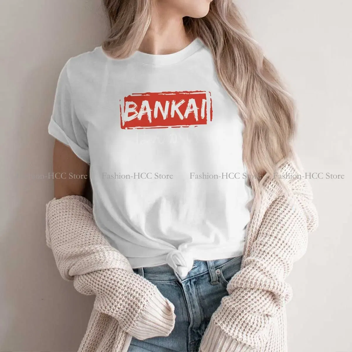 Color: black, Size: S - Essential Round Collar Polyester TShirt Bleach Cartoon Anime Original T Shirt Women Clothes