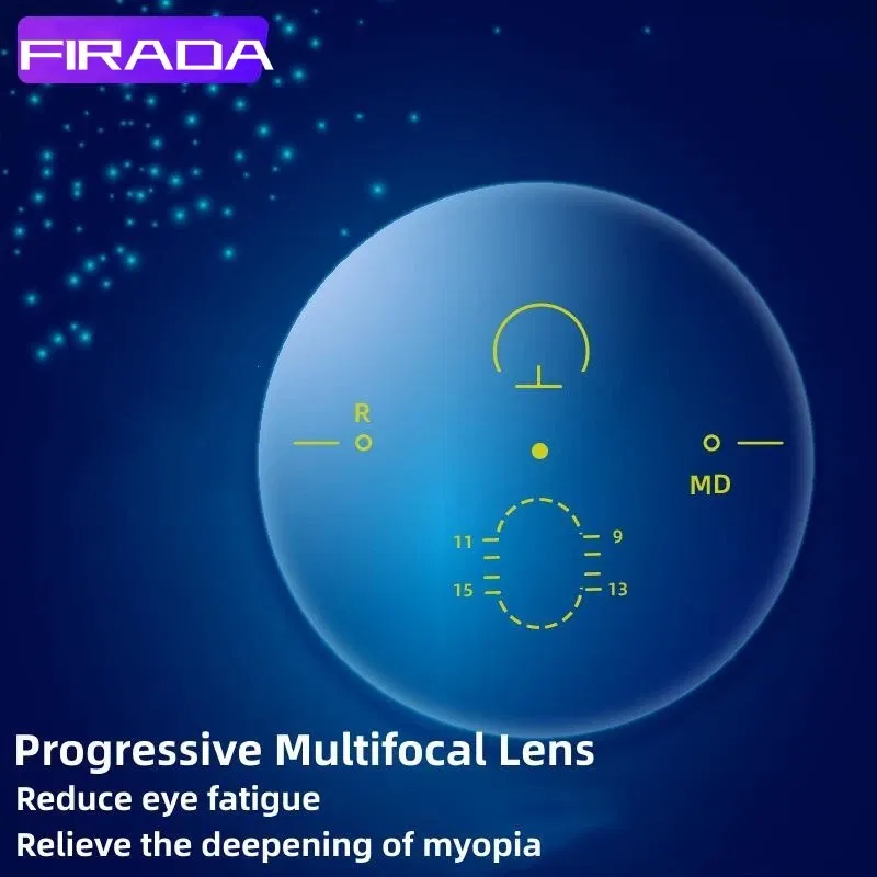 Lenses Color: green, Lens Index: 1.74 - FIRADA 1.56 1.61 1.67 1.74 HMC Anti-reflection Anti-scratch Aspherical Progressive Multi-focus Optical Prescription Glasses Lens