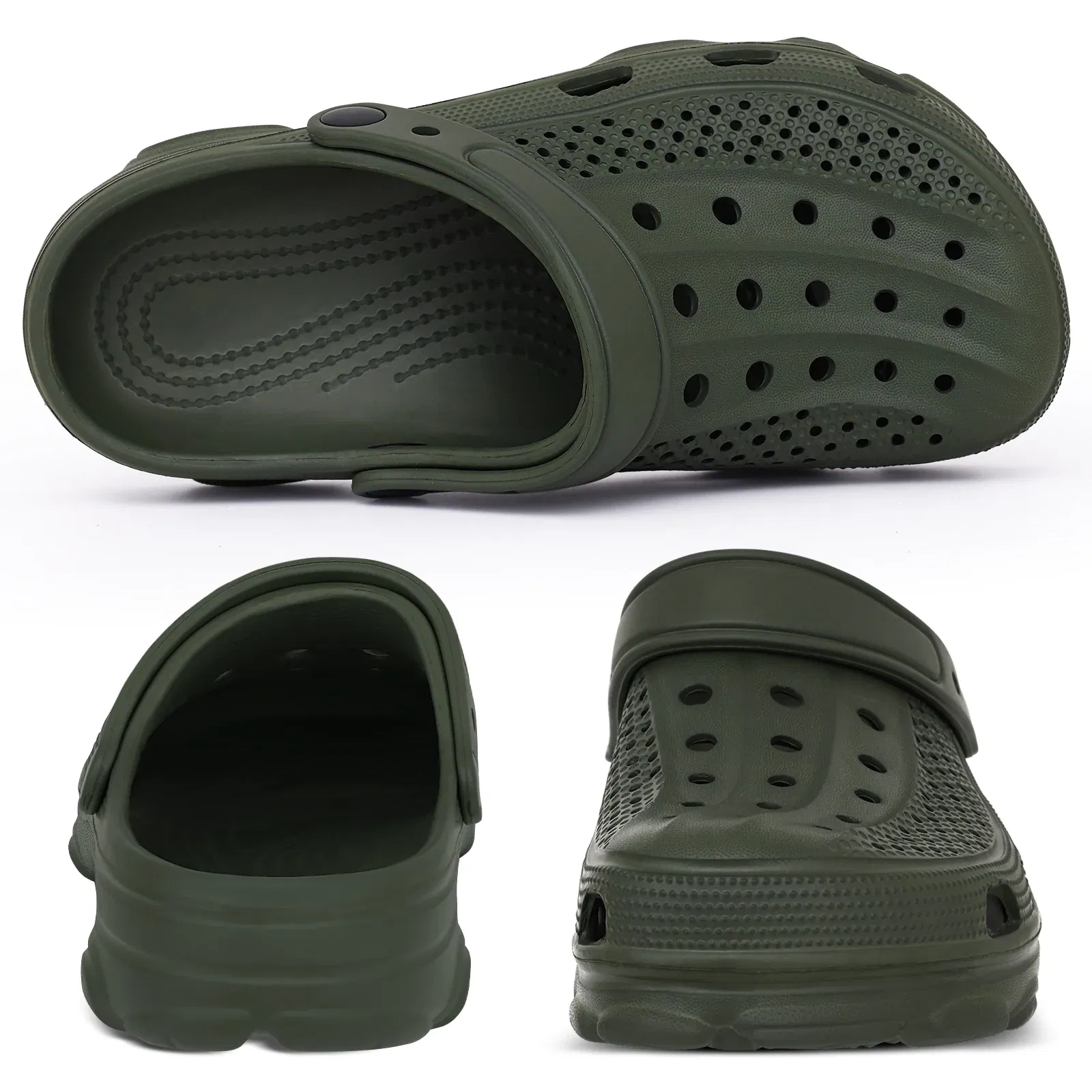 Color: black, Shoe Size: 38 - Smile Pop Casual Men Clogs Slippers Band Summer Slippers Outdoor Non-slip Beach Cozy Men Shoes Soft EVA Home Breathable Slippers