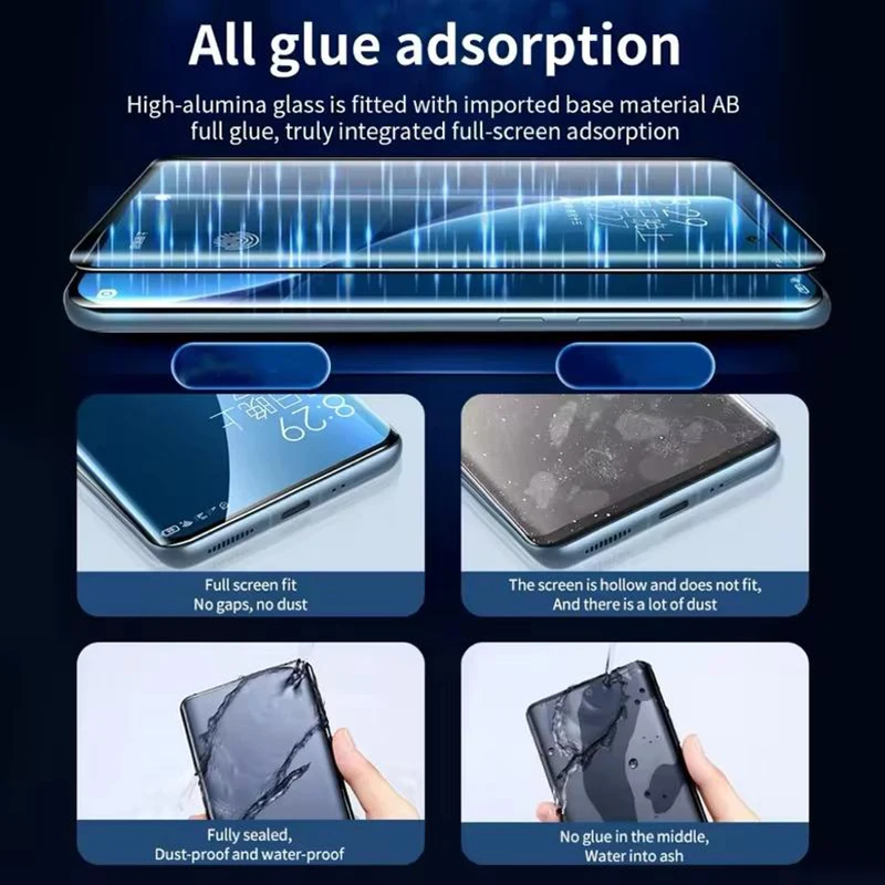 Color: Dark blue, Bundle: Bundle 20, Material: High Definition - For OPPO Find X8 Pro X3 X5 X6 X7 Ultra Screen Protector Find X8PRO X7 Tempered Glass Full screen Glue Cover Protective Film New