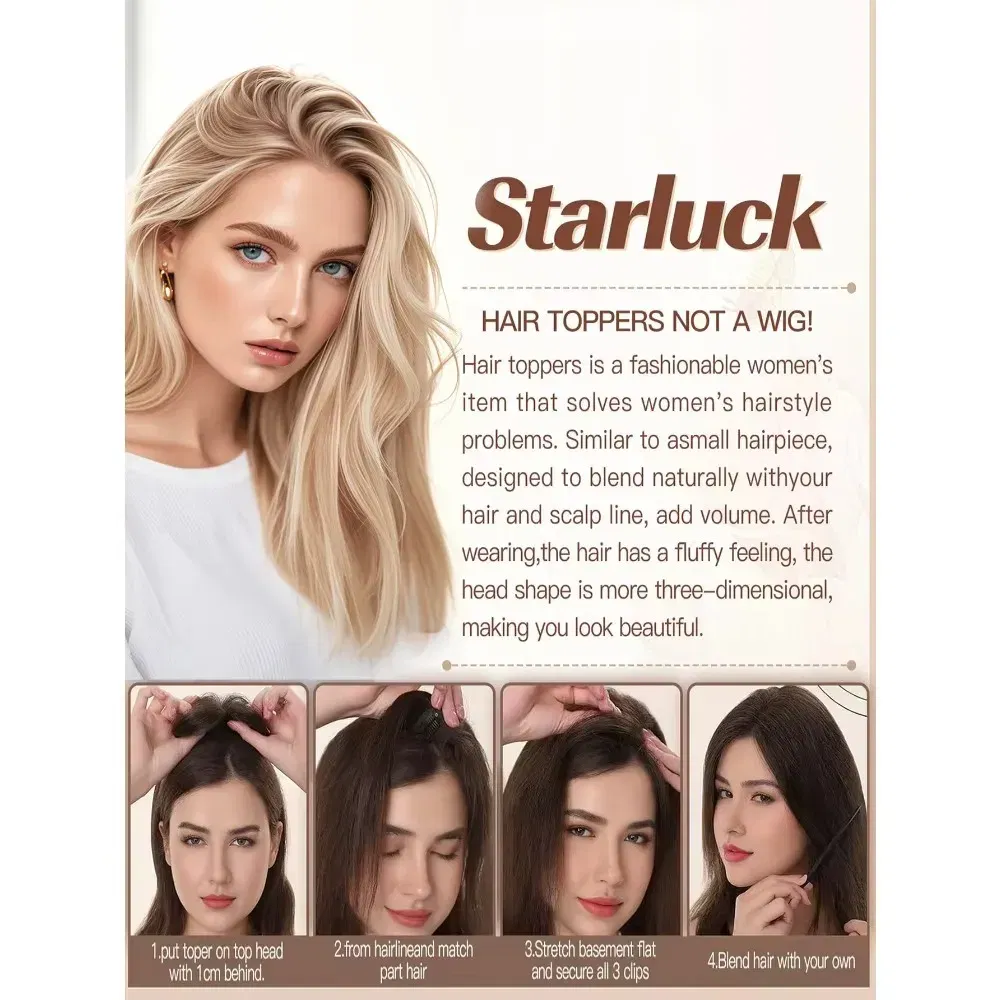 Toupee Color: 4#, Toupee Size: 5x5, Toupee Design: free, Toupee Density: 120%, Length: 16 inches - 5.5X6inch Mono Base Brazilian Remy Human Hair Topper 12"-18" Double Pu Around Thick Invisible Mono Topper for Women Hairpieces