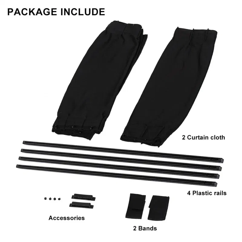 Color: Lavender - 2pcs 50cm Car Sun Shade Side Window Curtain Auto Foldable Uv Protection Accessories Black Pure Cloth Auto Accessories