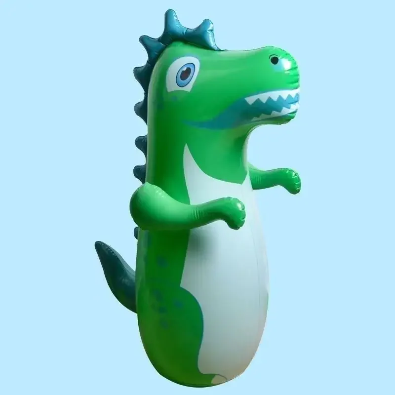 Color: Blue - Tumbler Boxing Inflatable Punching Bag Boys Games Sport Toys Inflatable Dinosaur Tumbler Toy