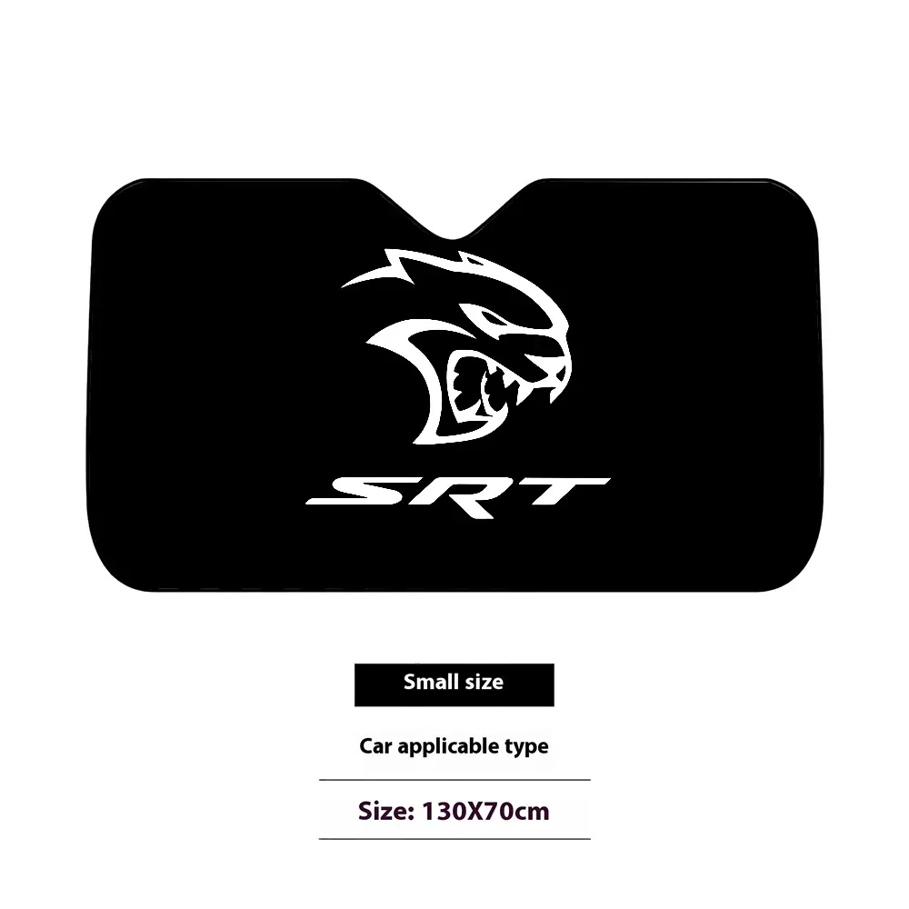 Color: Ivory - S-SRT D-Dodge Challenger Car Car SunShade Windscreen Front Window Visor 70x130cm Sun Visor Solar Protect Plaid Gift Novelty Car