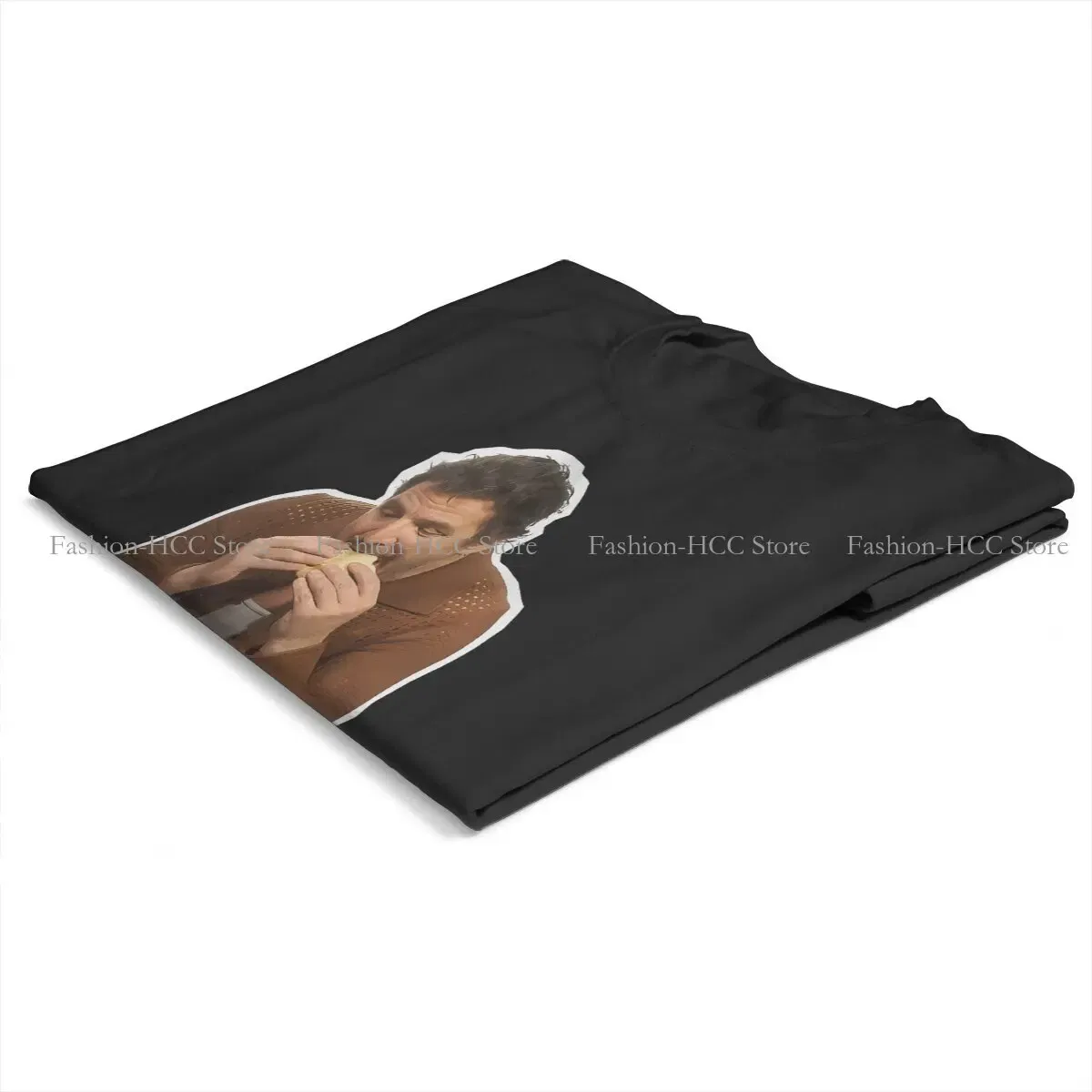Color: black, Size: XXXL - This Is The Way Eating Empanada Fashion Polyester TShirts Pedro Pascal American Actors Momen Style Streetwear T Shirt O Neck