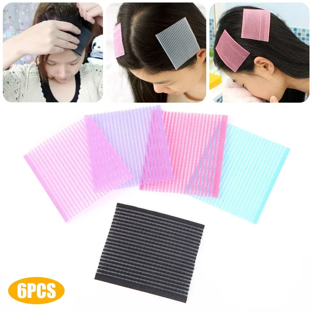 Color: Yellow - 6Pcs Barber Acessories Bangs Magic Paste Posts Hair Sticker Clip Gripper Barber Grippers Hair Holder for Hair Styling Cutting