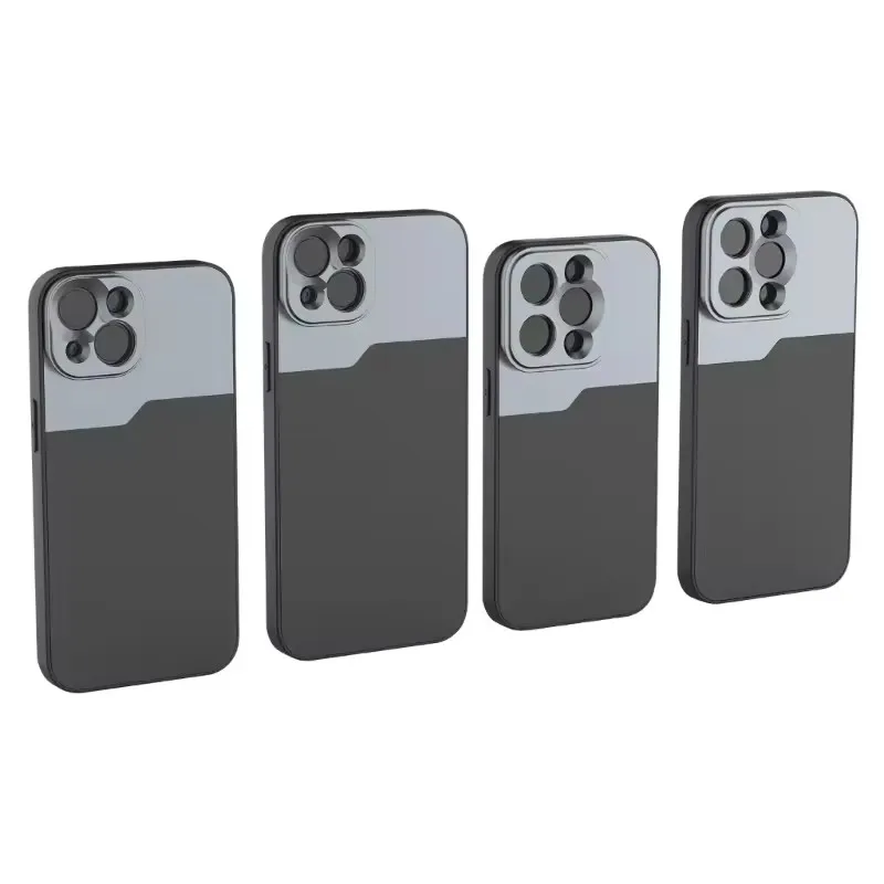 Color: black - 17MM Thread Phone Case for iPhone 14 15 16 Plus Pro Max Anamorphic Macro Wide Angle 17MM Lens Mount Phone Case for Ulanzi Kaise