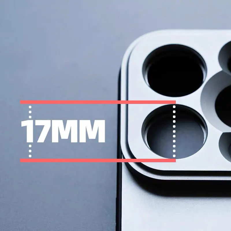 Color: black - 17MM Thread Phone Case for iPhone 14 15 16 Plus Pro Max Anamorphic Macro Wide Angle 17MM Lens Mount Phone Case for Ulanzi Kaise