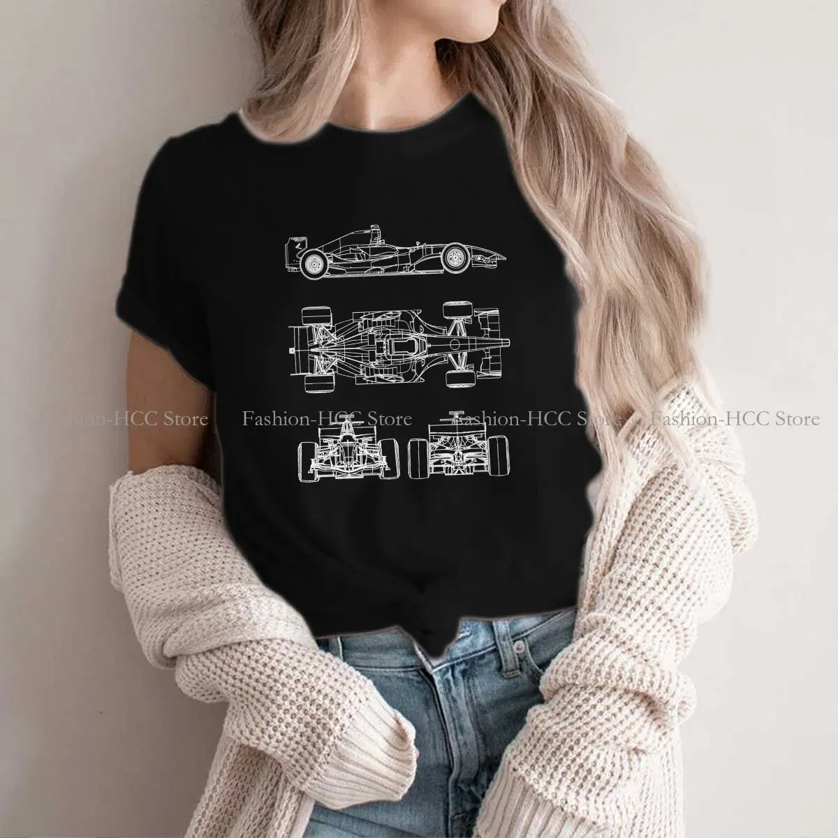 Color: black, Size: XL - Race Car Project Special Polyester TShirt Formulate 1 Top Quality Creative Clothes T Shirt Stuff