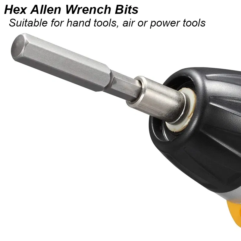 Color: GRAY - Hex Allen Wrench Bit Set Metric Imperial SAE Screwdriver Electric Power Drill Adapter Driver Key Socket Security Magnetic Tip