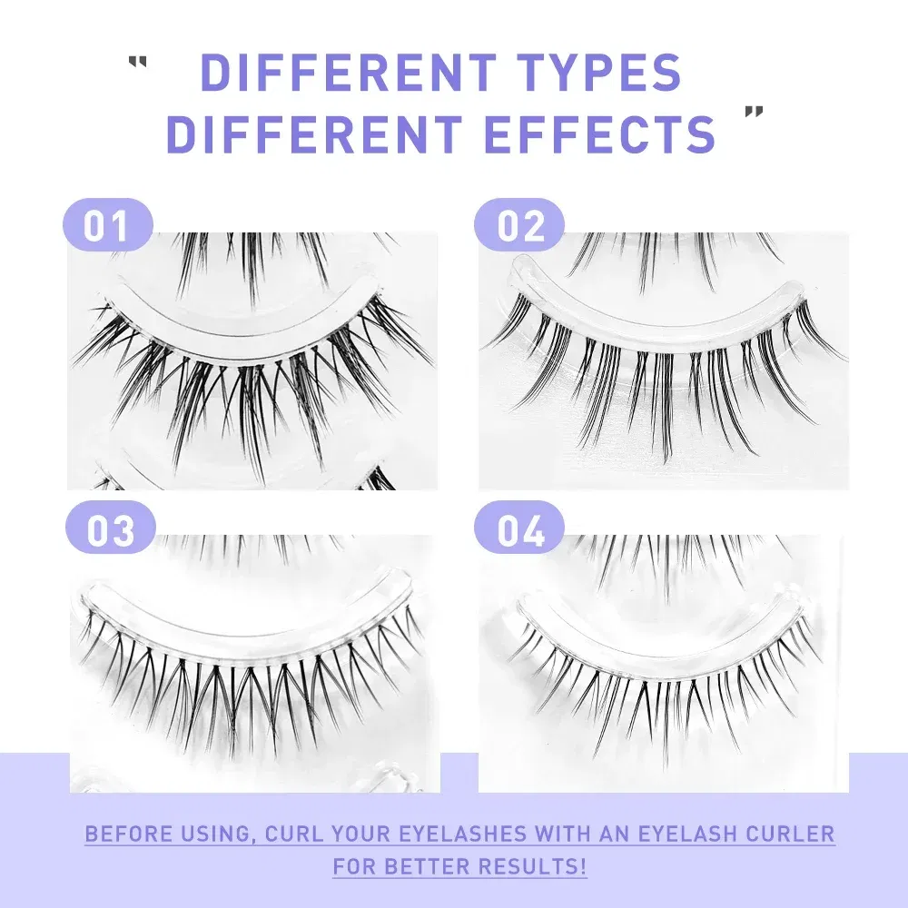 Color: BLACK & RED, Length: MIX - 3D Lashes Premade Fan A/M Shape Spikes Cluster Eyelash Mix Extension Individual Makeup Super Natural Wispy DIY Premade Peduncle