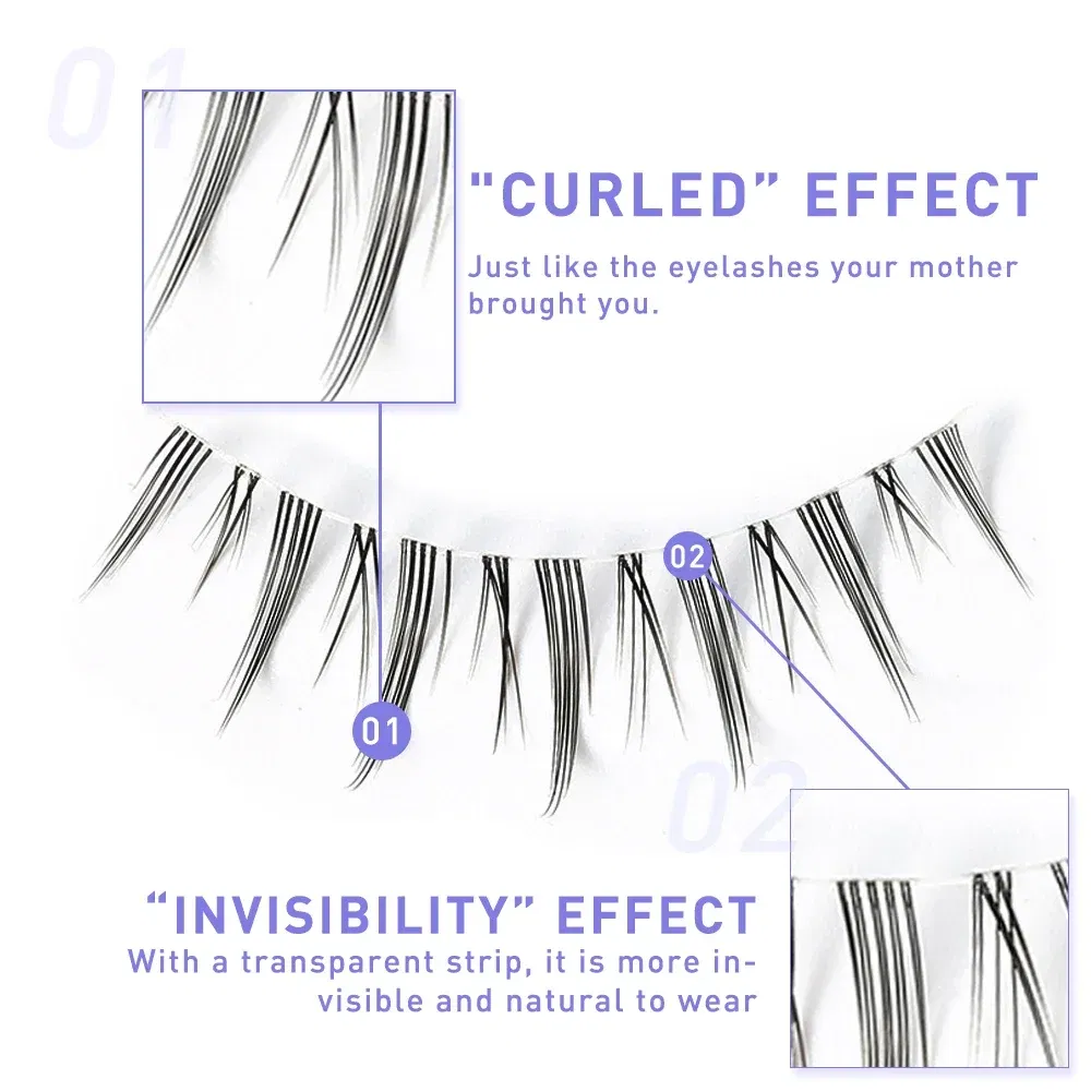 Color: BLACK & RED, Length: MIX - 3D Lashes Premade Fan A/M Shape Spikes Cluster Eyelash Mix Extension Individual Makeup Super Natural Wispy DIY Premade Peduncle