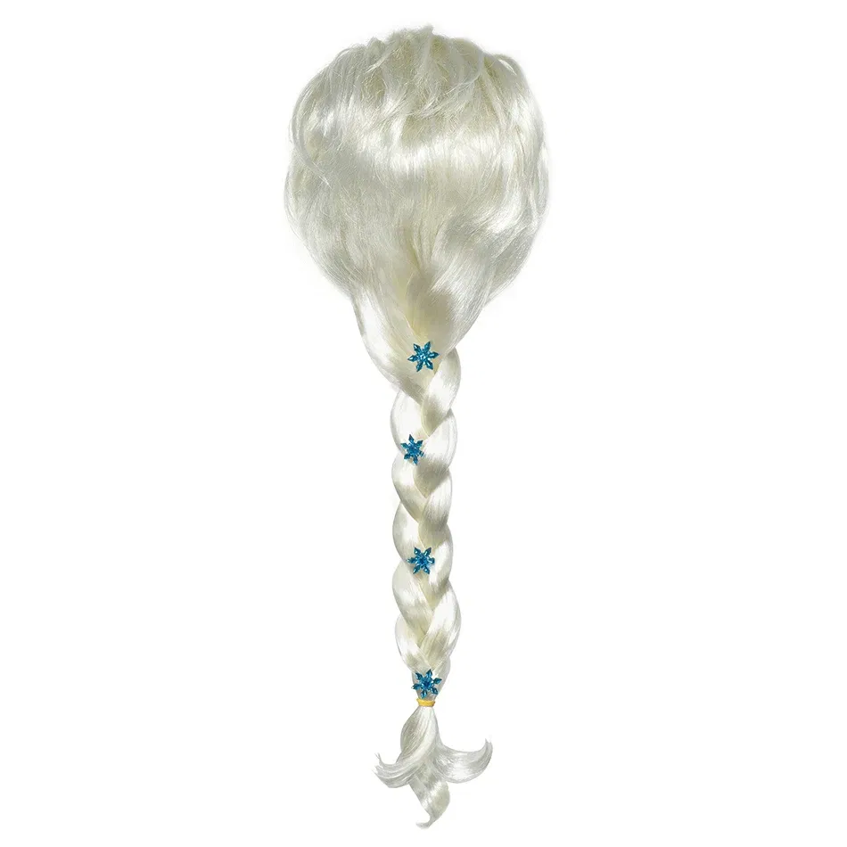 Color: Red - Girl Princess Cosplay Wig Children Mermaid Wig Princess Hair Accessories Carnival Party Wig Princess Dress Accessories Matching