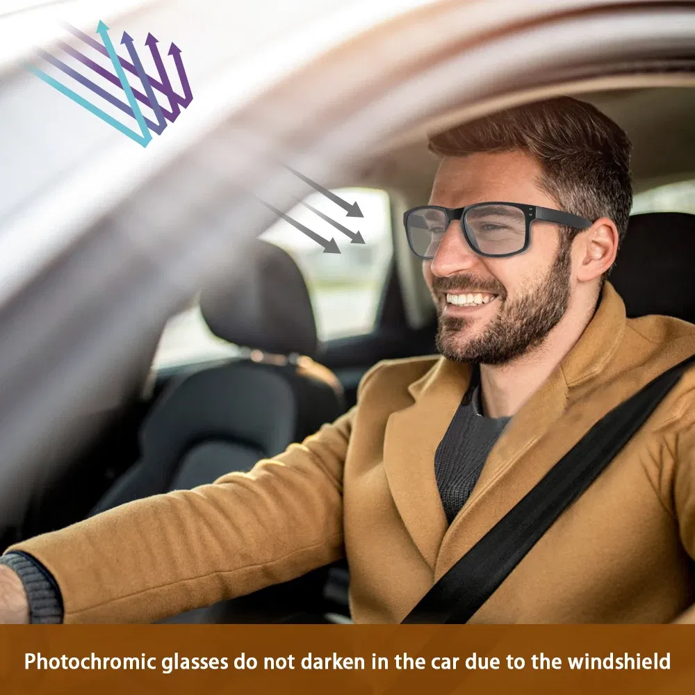 CRIXALIS Brand Photochromic Polarized Sunglasses for Men Fashion Rectangle Sun Glasses Male Outdoor Sport Fishing Shades UV400