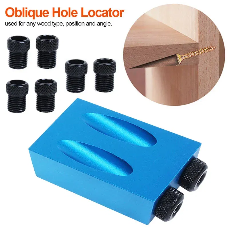 Color: green, Ships From: CHINA - ZK30 15 Degree Oblique Hole Locator Angle Drilling Locator Aluminium Woodworking Drill Bits Jig Clamp Kit Guide Wood Hand Tools