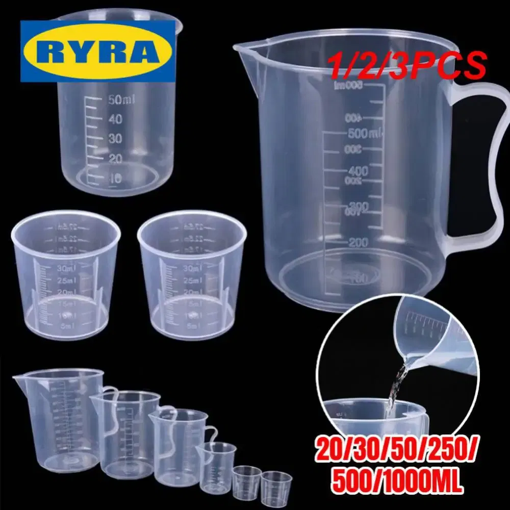 Color: Ivory, Ships From: CHINA - Clear Plastic Graduated Measuring Cupws Househould Portable Baking Beaker Liquid Measure Jug Transparent Cup Container