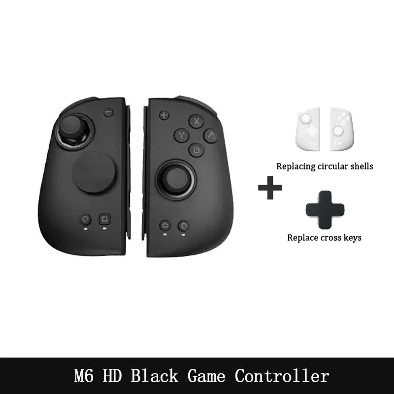 Bundle: Bundle 1, Color: grey, Ships From: CHINA - New! M6s Gemini 2 Gamepad Console for Nintendo Switch Joy-con Game Handle Grip Bluetooth Wireless Controller for Switch OLED