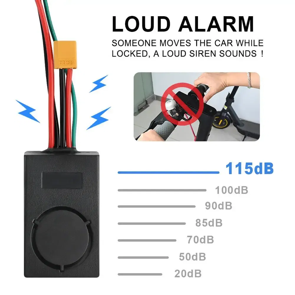 Color: Light green - Electric Bike Anti Theft System One Touch Start Electric Bike Alarm Anti Theft Device Compatible For  M365/ Nunbo MAX G30